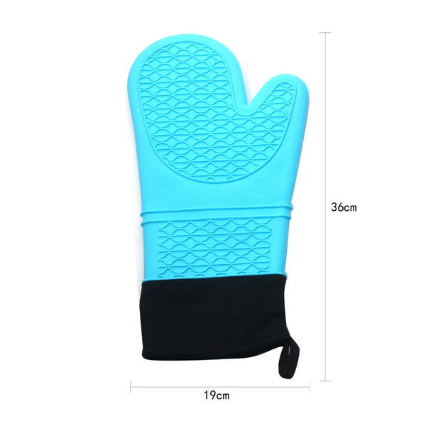 2 Pieces Blue Silicone Grill Gloves