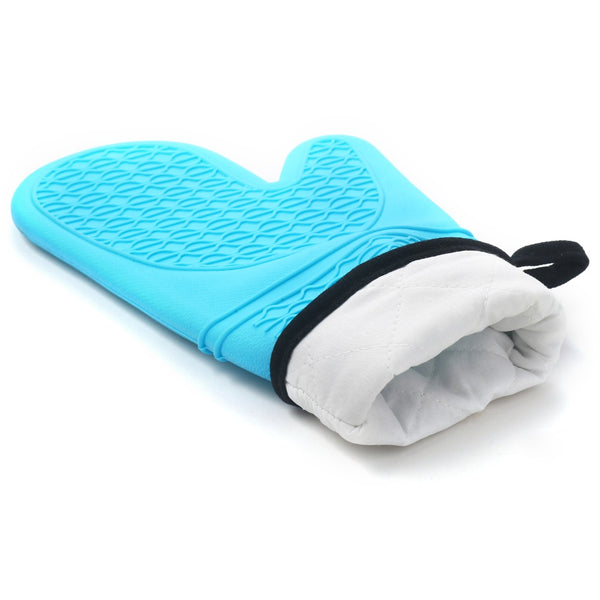 2 Pieces Blue Silicone Grill Gloves