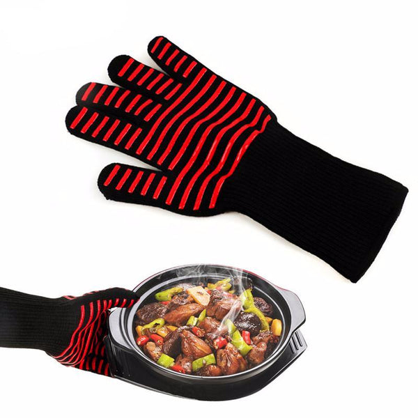 Long Red Barbecue Mitts