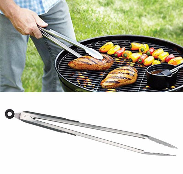 Stainless Steel Kitchen Tongs Small Barbecue Grill Cooking Tongs